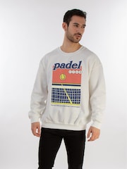 Brands In White Mens Padel Club Court Sweatshirt - Image 1 of 4