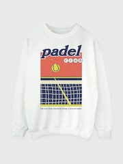 Brands In White Mens Padel Club Court Sweatshirt - Image 3 of 4