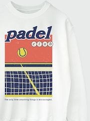 Brands In White Mens Padel Club Court Sweatshirt - Image 4 of 4