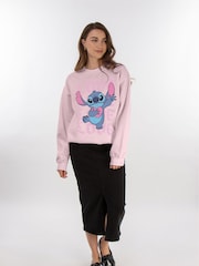 Brands In Pink Women Disney Lilo and Stitch Love Sweatshirt - Image 2 of 4
