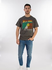 Brands In Grey Men Club De Tennis 100% Cotton T-Shirt - Image 2 of 4