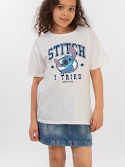 Brands In White Disney Lilo & Stitch I Tried T-Shirt - Image 1 of 4