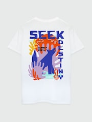 Brands In White Men 100% Cotton Seek Destiny T-Shirt - Image 6 of 6