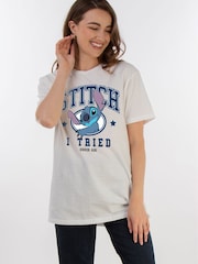Brands In White 100% Cotton Disney Lilo & Stitch I Tried T-Shirt - Image 1 of 4