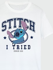 Brands In White 100% Cotton Disney Lilo & Stitch I Tried T-Shirt - Image 4 of 4
