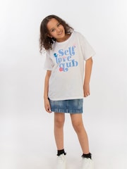 Brands In White Girls Disney Lilo & Stitch Self Love Club 100% Cotton T-Shirt - Image 2 of 4
