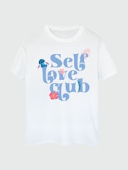 Brands In White Disney Lilo & Stitch Self Love Club 100% Cotton T-Shirt - Image 3 of 4