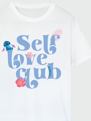 Brands In White Disney Lilo & Stitch Self Love Club 100% Cotton T-Shirt - Image 4 of 4