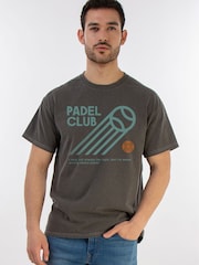 Brands In Grey Men Padel Club Never Wrong 100% Cotton T-Shirt - Image 2 of 4