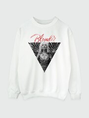 Brands In White Blondie Zebra Triangle Women Music Sweatshirt - Image 3 of 4
