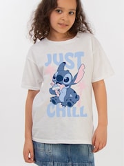 Brands In White Disney Lilo & Stitch Just Chill T-Shirt - Image 1 of 4