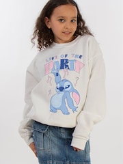 Brands In White Girls Disney Lilo and Stitch Life Of The Party Sweatshirt - Image 1 of 4