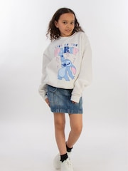 Brands In White Girls Disney Lilo and Stitch Life Of The Party Sweatshirt - Image 2 of 4