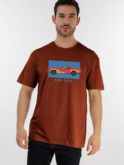 Brands In Brown Men Car See You 100% Cotton T-Shirt - Image 1 of 4