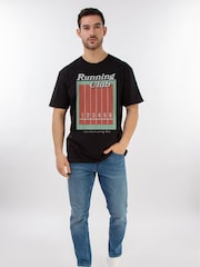 Brands In Black Running Club 100% Cotton T-Shirt - Image 2 of 4