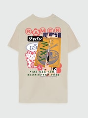 Brands In Natural Men Lucky Cat 100% Cotton T-Shirt - Image 6 of 6
