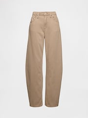 Gap Beige High Waisted Barrel Jeans - Image 7 of 8