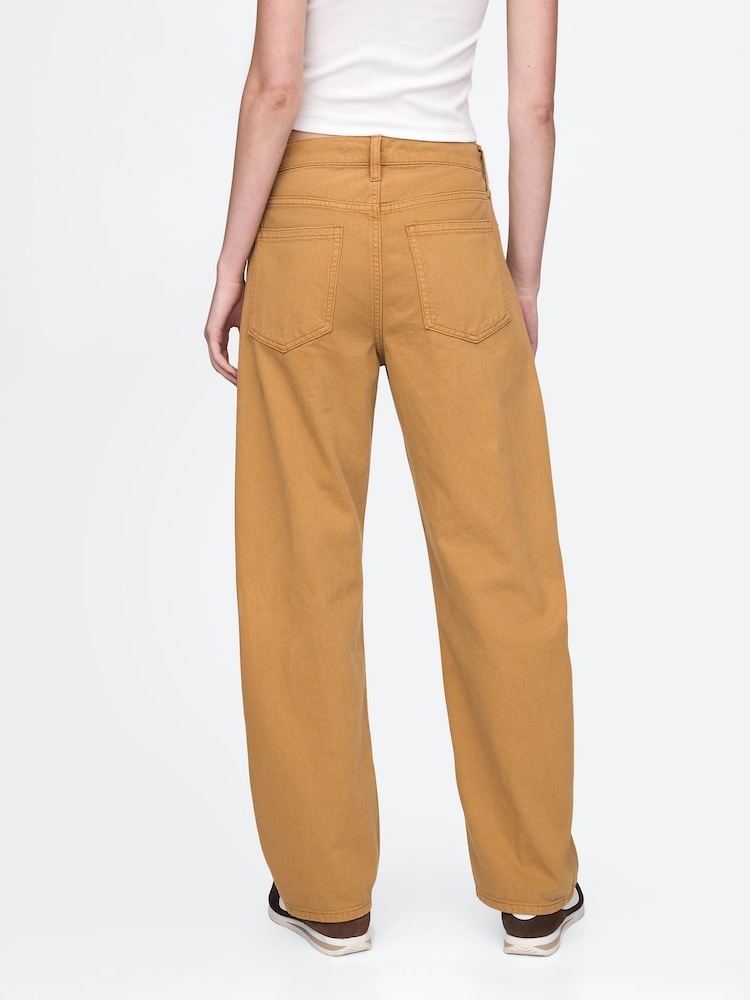 Braun - Gap Barrel-Jeans mit hohem Bund - Bild 2 von 8 Braun - Gap Barrel-Jeans mit hohem Bund - Bild 2 von 8