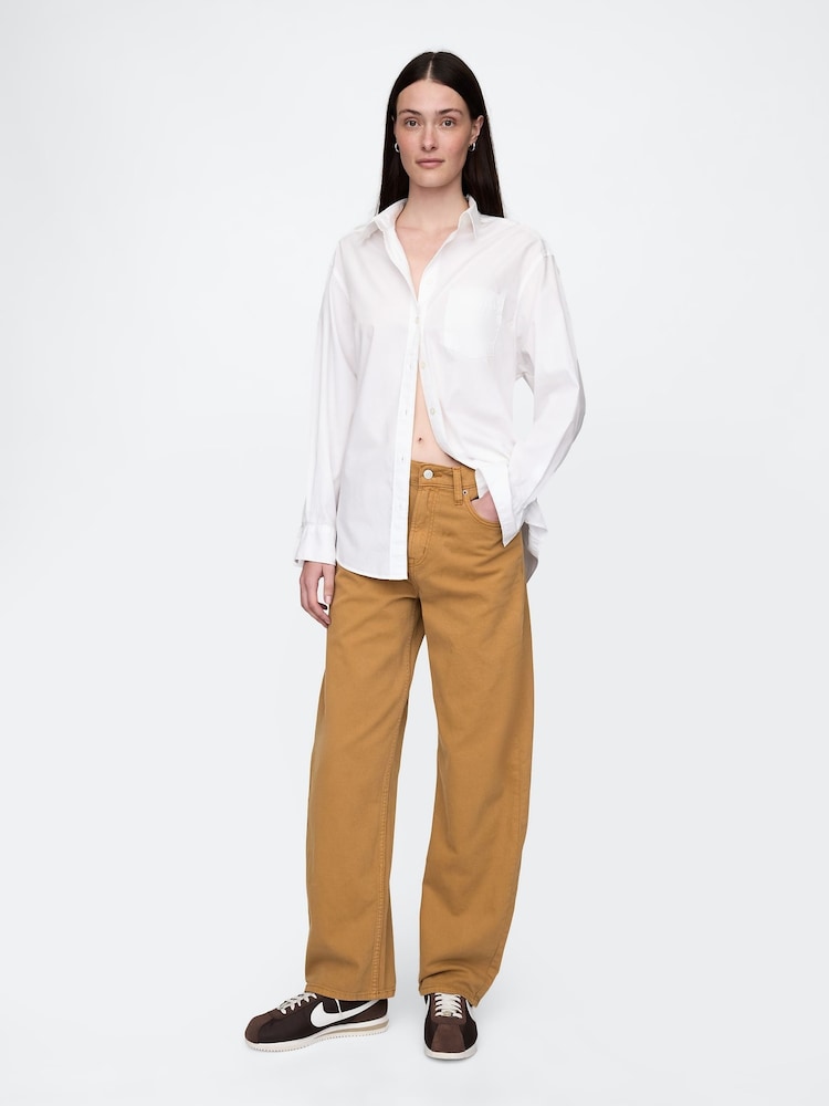Gap Brown High Waisted Barrel Jeans - Image 4 of 8