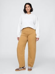 Gap Brown High Waisted Barrel Jeans - Image 5 of 8