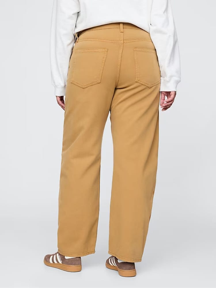 Gap Brown High Waisted Barrel Jeans - Image 6 of 8