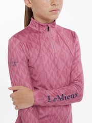 LeMieux Young Rider Clea Base Layer Peony Sweat Top - Image 2 of 4