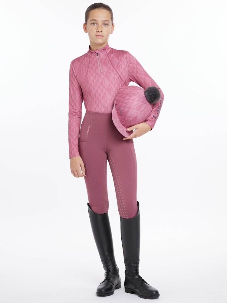 LeMieux Young Rider Clea Base Layer Peony Sweat Top - Image 4 of 4