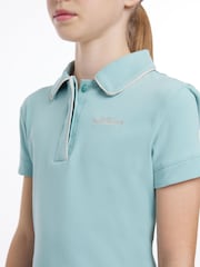 Aqua Blue - LeMieux Young Rider Polo Shirt - Imagen 2 de 4