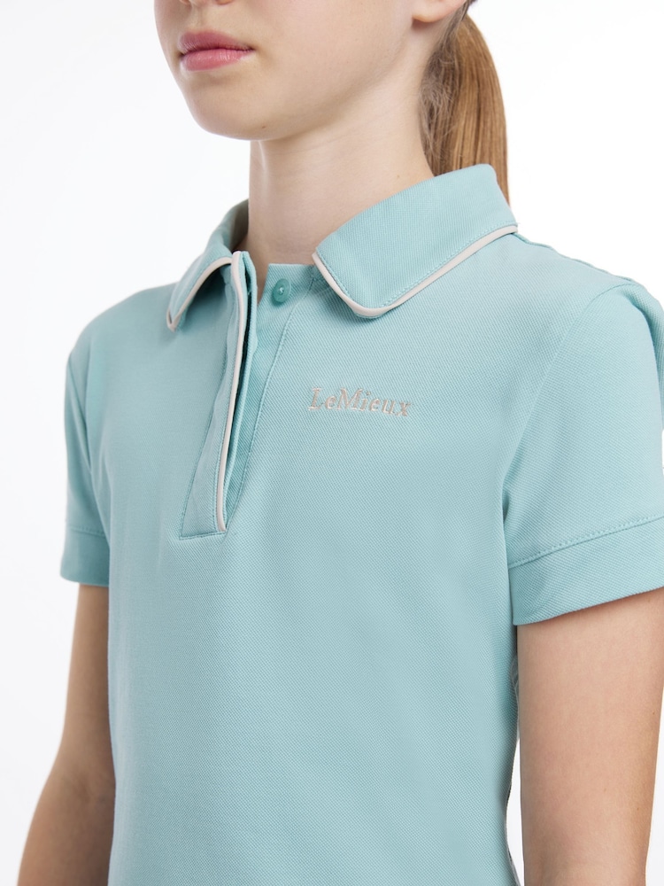 Aqua Blue - LeMieux Young Rider Polo Shirt - Imagen 2 de 4