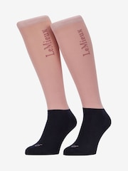 LeMieux Pink Blossom Competition Socks 2 Pack - Image 1 of 4