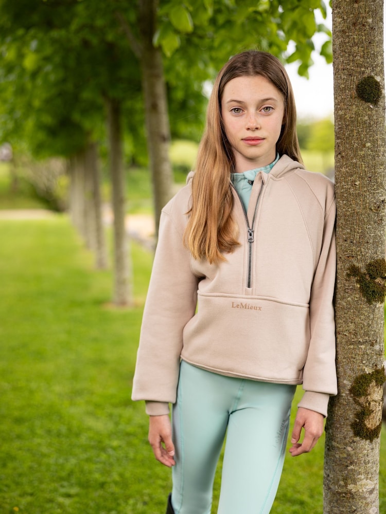 LeMieux Young Rider Harriet Pop Over Almond Hoodie - Image 1 of 5