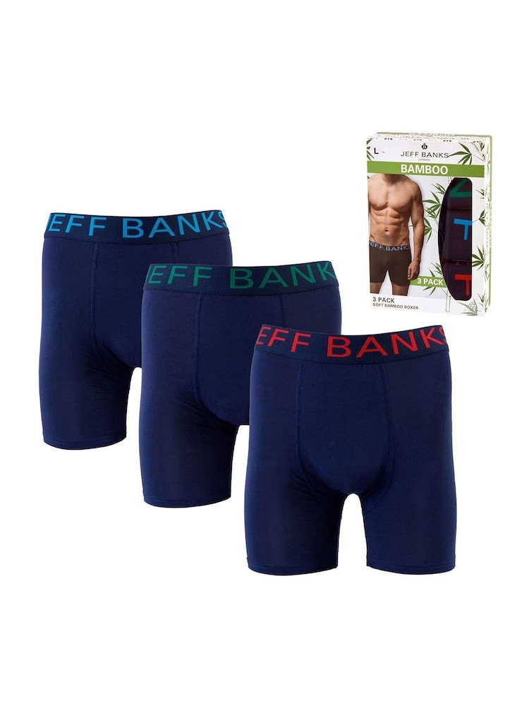 Jeff Banks Blue Bamboo Boxers - Image 2 of 6