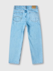 Pretty Green Blue 100% Cotton Parthian Laser Etched Paisley Jeans - Imagen 2 de 5