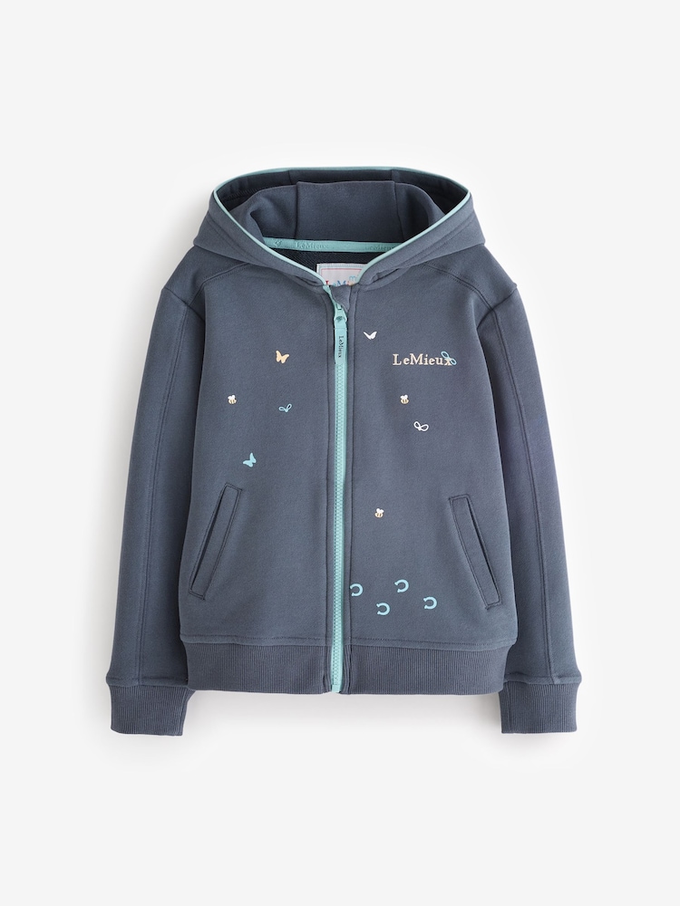 LeMieux Blue Mini Charlie Zip Through Dusk Hoodie - Image 1 of 1