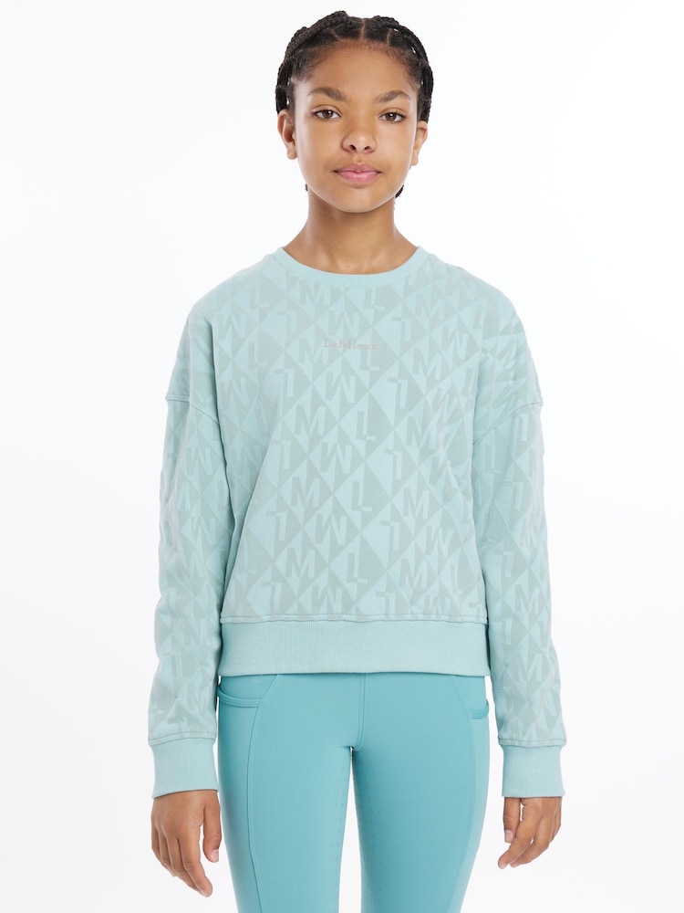 LeMieux Aqua Blue Young Rider Clea Crew Sweatshirt - Image 1 of 4