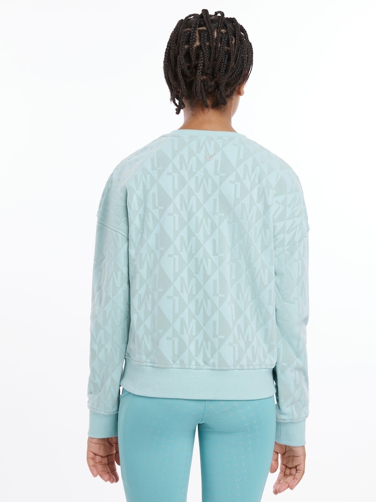 LeMieux Aqua Blue Young Rider Clea Crew Sweatshirt - Image 2 of 4
