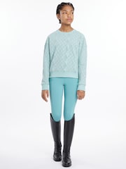 LeMieux Aqua Blue Young Rider Clea Crew Sweatshirt - Image 4 of 4
