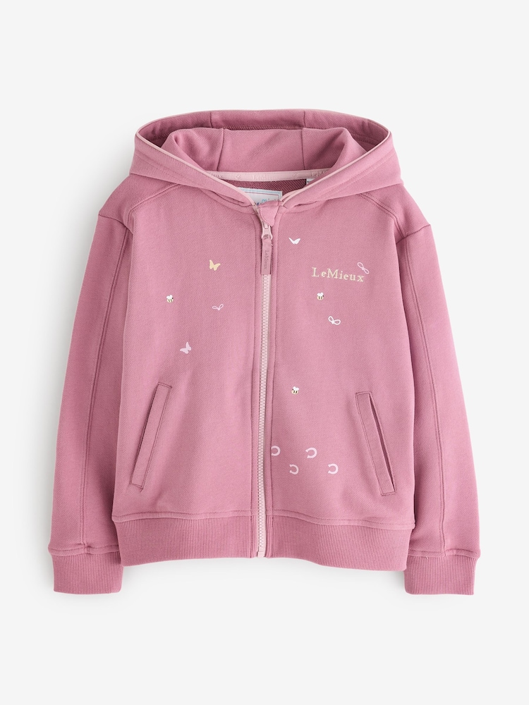LeMieux Blue Mini Charlie Zip Through Dusk Hoodie - Image 4 of 4