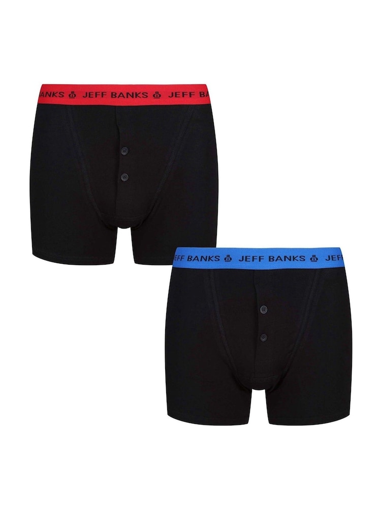Jeff Banks Black Button Fly Boxers - Image 1 of 4