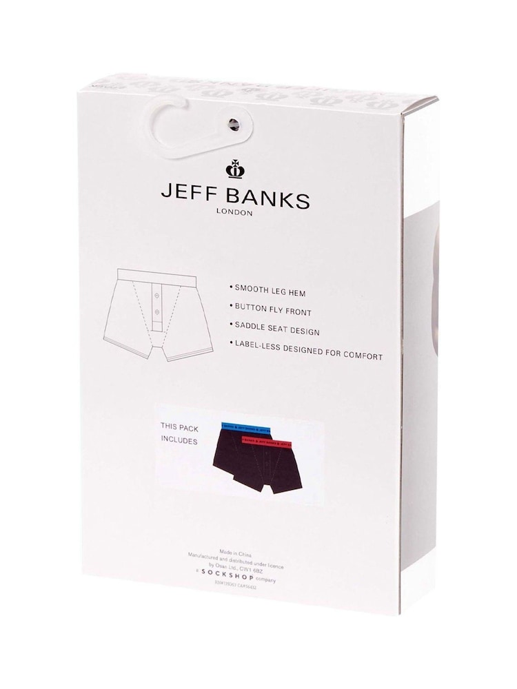 Jeff Banks Black Button Fly Boxers - Image 4 of 4