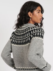 Nobodys Child Yoke Placement FairIsle Cardigan - Slika 2 iz 4