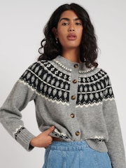 Nobodys Child Yoke Placement FairIsle Cardigan - Slika 3 iz 4