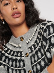 Nobodys Child Yoke Placement FairIsle Cardigan - Slika 4 iz 4