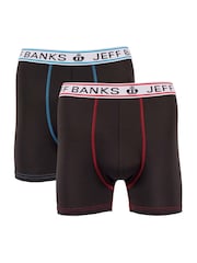 Jeff Banks Black Sports Trunks 2 Pack - Image 3 of 8