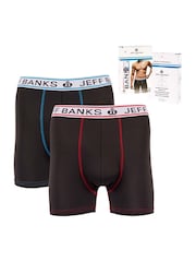 Jeff Banks Black Sports Trunks 2 Pack - Image 8 of 8