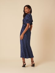 Nobodys Child Blue Plain Angela Midi Dress - Image 3 of 4