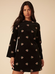 Nobodys Child Black Embroidery Saravejo Mini Dress - Image 1 of 4