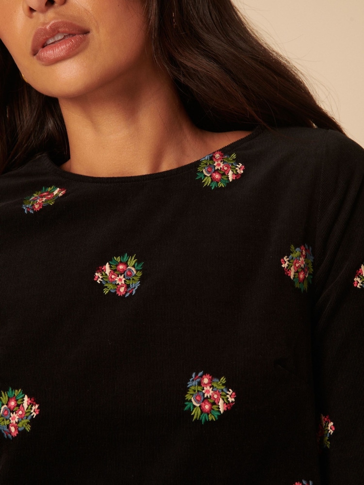 Nobodys Child Black Embroidery Saravejo Mini Dress - Image 4 of 4 Nobodys Child Black Embroidery Saravejo Mini Dress - Image 4 of 4