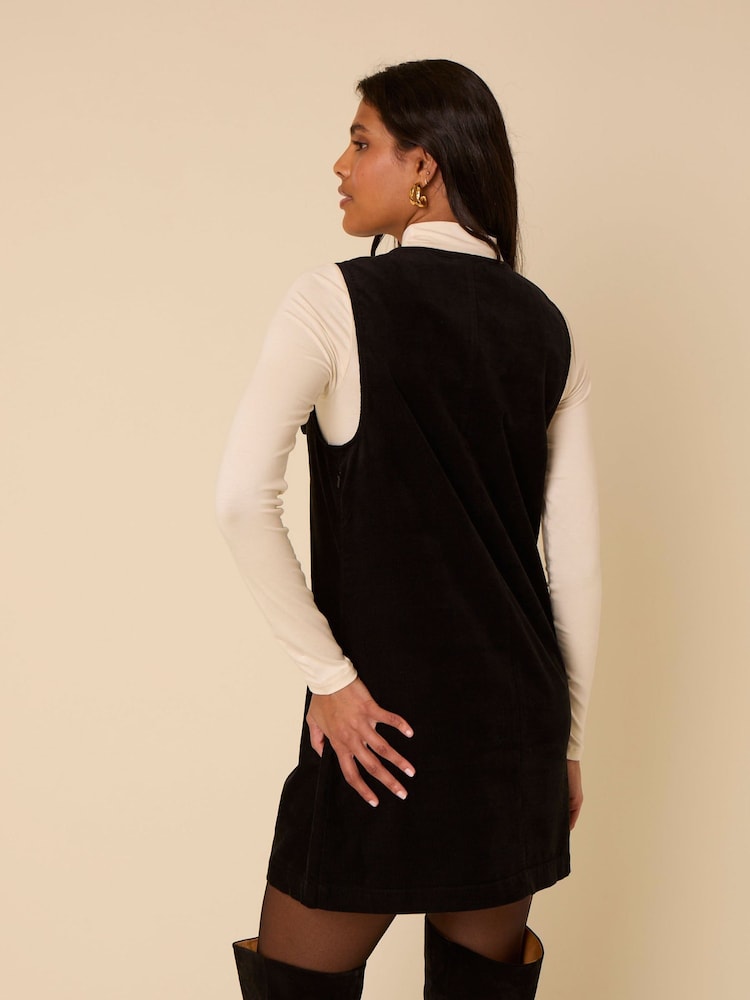 Nobodys Child Black Plain Nila Pinafore Mini Dress - Image 2 of 6 Nobodys Child Black Plain Nila Pinafore Mini Dress - Image 2 of 6