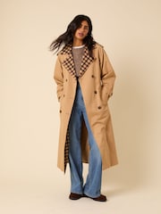 Nobodys Child Brown Contrast Okasan Trench Coat - Image 2 of 5